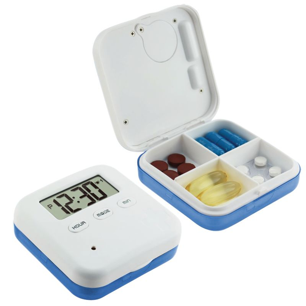 Medicijndoos met Alarm Pillendoosje met alarm - Klokje - Compact